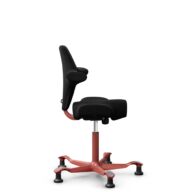 HÅG Capisco 8106 - Sirdal (GU) - Wool - SRD190 Black - Blush Rose - 200 mm (seat height 46-64cm) - Glides thumbnail