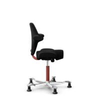 HÅG Capisco 8106 - Sirdal (GU) - Wool - SRD190 Black - Blush Rose - 200 mm (seat height 46-64cm) - Glides thumbnail
