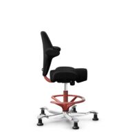 HÅG Capisco 8106 - Sirdal (GU) - Wool - SRD190 Black - Blush Rose - 265 mm (seat height 53-79cm) - Glides thumbnail
