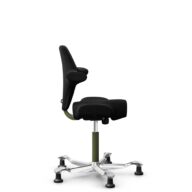 HÅG Capisco 8106 - Sirdal (GU) - Lana - SRD190 Black - Moss Grey - 150mm (seat height 40–55cm) - Glides thumbnail