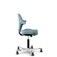 HÅG Capisco 8106 - Sirdal (GU) - Wool - SRD730 Blue - Black - 150mm (seat height 40–55cm) - Glides thumbnail