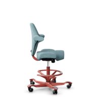 HÅG Capisco 8106 - Sirdal (GU) - Wool - SRD730 Blue - Blush Rose - 265 mm (seat height 53-79cm) - Soft castors for hard floors thumbnail