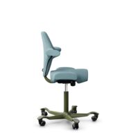 HÅG Capisco 8106 - Sirdal (GU) - Wool - SRD730 Blue - Moss Grey - 200 mm (seat height 46-64cm) - Hard castors for soft floors thumbnail