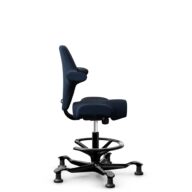 HÅG Capisco 8106 - Sirdal (GU) - Wool - SRD780 Dark blue - Black - 265 mm (seat height 53-79cm) - Glides thumbnail