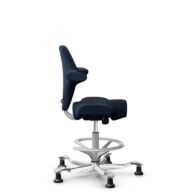 HÅG Capisco 8106 - Sirdal (GU) - Wool - SRD780 Dark blue - Silver - 265 mm (seat height 53-79cm) - Glides thumbnail