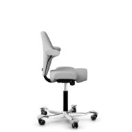 HÅG Capisco 8106 - Steelcut Trio 3 (Kvadrat) - Wool / Polyamide - STT133 - Light grey - Black - 200 mm (seat height 46-64cm) - Soft castors for hard floors thumbnail