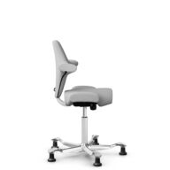 HÅG Capisco 8106 - Steelcut Trio 3 (Kvadrat) - Wolle / Polyamid - STT133 - Light grey - Weiß - 265 mm (Sitzhöhe 53-79cm) - Bodengleiter thumbnail