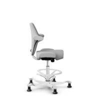 HÅG Capisco 8106 - Steelcut Trio 3 (Kvadrat) - Lana / Poliamida - STT133 - Light grey - White - 265 mm (seat height 53-79cm) - Glides thumbnail