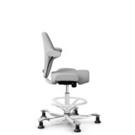 HÅG Capisco 8106 - Steelcut Trio 3 (Kvadrat) - Lana / Poliamida - STT133 - Light grey - White - 265 mm (seat height 53-79cm) - Glides thumbnail