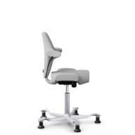 HÅG Capisco 8106 - Steelcut Trio 3 (Kvadrat) - Wolle / Polyamid - STT133 - Light grey - Silber - 150mm (Sitzhöhe 40-55cm) - Bodengleiter thumbnail