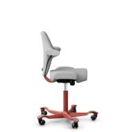 HÅG Capisco 8106 - Steelcut Trio 3 (Kvadrat) - Lana / Poliamida - STT133 - Light grey - Blush Rose - 150mm (seat height 40–55cm) - Hard castors for soft floors thumbnail