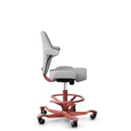 HÅG Capisco 8106 - Steelcut Trio 3 (Kvadrat) - Wol / Polyamide - STT133 - Light grey - Framekleur - Blush Rose - Gasveer - 200 mm (Zithoogte 46-64cm) - Vloercontact - Zachte wielen t.b.v. harde vloeren - Voetenring - Ja, in framekleur - Voetster - Nee,... thumbnail