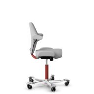 HÅG Capisco 8106 - Steelcut Trio 3 (Kvadrat) - Wol / Polyamide - STT133 - Light grey - Framekleur - Blush Rose - Gasveer - 265 mm (Zithoogte 53-79cm) - Vloercontact - Harde wielen t.b.v. zachte vloeren - Voetenring - Nee, geen voetenring - Voetster - J... thumbnail