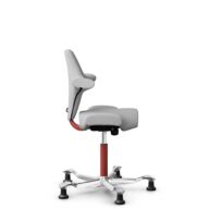 HÅG Capisco 8106 - Steelcut Trio 3 (Kvadrat) - Laine / Polyamide - STT133 - Light grey - Blush Rose - 265 mm (hauteur d’assise 53–79 cm) - Patins thumbnail