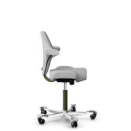 HÅG Capisco 8106 - Steelcut Trio 3 (Kvadrat) - Wool / Polyamide - STT133 - Light grey - Moss Grey - 150mm (seat height 40–55cm) - Soft castors for hard floors thumbnail