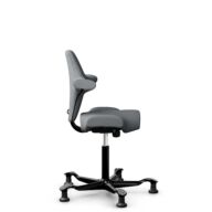 HÅG Capisco 8106 - Steelcut Trio 3 (Kvadrat) - Wool / Polyamide - STT153 - Grey - Black - 150mm (seat height 40–55cm) - Glides thumbnail