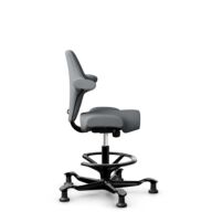 HÅG Capisco 8106 - Steelcut Trio 3 (Kvadrat) - Laine / Polyamide - STT153 - Noir - 265 mm (hauteur d’assise 53–79 cm) - Patins thumbnail
