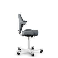 HÅG Capisco 8106 - Steelcut Trio 3 (Kvadrat) - Lana / Poliamida - STT153 - Grey - White - 200 mm (seat height 46-64cm) - Hard castors for soft floors thumbnail