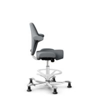 HÅG Capisco 8106 - Steelcut Trio 3 (Kvadrat) - Wol / Polyamide - STT153 - Grey - Wit - 200 mm (Zithoogte 46-64mm) - Glijdoppen thumbnail