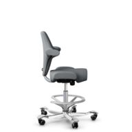 HÅG Capisco 8106 - Steelcut Trio 3 (Kvadrat) - Wool / Polyamide - STT153 - Grey - Silver - 265 mm (seat height 53-79cm) - Soft castors for hard floors thumbnail