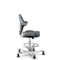 HÅG Capisco 8106 - Steelcut Trio 3 (Kvadrat) - Wolle / Polyamid - STT153 - Grey - Silber - 265 mm (Sitzhöhe 53-79cm) - Bodengleiter thumbnail