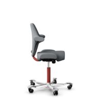 HÅG Capisco 8106 - Steelcut Trio 3 (Kvadrat) - Wool / Polyamide - STT153 - Grey - Blush Rose - 200 mm (seat height 46-64cm) - Hard castors for soft floors thumbnail