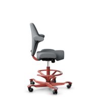 HÅG Capisco 8106 - Steelcut Trio 3 (Kvadrat) - Wol / Polyamide - STT153 - Grey - Framekleur - Blush Rose - Gasveer - 200 mm (Zithoogte 46-64cm) - Vloercontact - Zachte wielen t.b.v. harde vloeren - Voetenring - Ja, in framekleur - Voetster - Nee, voets... thumbnail