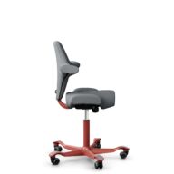 HÅG Capisco 8106 - Steelcut Trio 3 (Kvadrat) - Laine / Polyamide - STT153 - Grey - Blush Rose - 265 mm (hauteur d’assise 53–79 cm) - Roues souples pour sols durs thumbnail