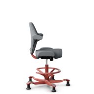 HÅG Capisco 8106 - Steelcut Trio 3 (Kvadrat) - Wol / Polyamide - STT153 - Grey - Framekleur - Blush Rose - Gasveer - 265 mm (Zithoogte 53-79cm) - Vloercontact - Glijdoppen - Voetenring - Ja, in framekleur - Voetster - Nee, voetster in framekleur thumbnail