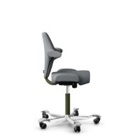 HÅG Capisco 8106 - Steelcut Trio 3 (Kvadrat) - Laine / Polyamide - STT153 - Grey - Moss Grey - 200 mm (hauteur d’assise 46–64 cm) - Roues dures pour sols souples thumbnail