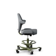HÅG Capisco 8106 - Steelcut Trio 3 (Kvadrat) - Laine / Polyamide - STT153 - Grey - Moss Grey - 200 mm (hauteur d’assise 46–64 cm) - Roues souples pour sols durs thumbnail
