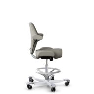 HÅG Capisco 8106 - Steelcut Trio 3 (Kvadrat) - Wol / Polyamide - STT253 - Beige-grey - Framekleur - Zilver - Gasveer - 265 mm (Zithoogte 53-79cm) - Vloercontact - Zachte wielen t.b.v. harde vloeren - Voetenring - Ja, in framekleur - Voetster - Nee, voe... thumbnail