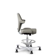 HÅG Capisco 8106 - Steelcut Trio 3 (Kvadrat) - Laine / Polyamide - STT253 - Beige-grey - Argent - 265 mm (hauteur d’assise 53–79 cm) - Patins thumbnail