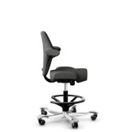 HÅG Capisco 8106 - Steelcut Trio 3 (Kvadrat) - Wool / Polyamide - STT383 - Charcoal - Black - 200 mm (seat height 46-64cm) - Soft castors for hard floors thumbnail
