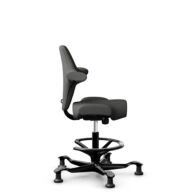 HÅG Capisco 8106 - Steelcut Trio 3 (Kvadrat) - Laine / Polyamide - STT383 - Charcoal - Noir - 265 mm (hauteur d’assise 53–79 cm) - Patins thumbnail