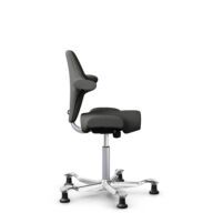 HÅG Capisco 8106 - Steelcut Trio 3 (Kvadrat) - Wool / Polyamide - STT383 - Charcoal - Silver - 150mm (seat height 40–55cm) - Glides thumbnail