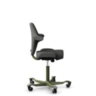 HÅG Capisco 8106 - Steelcut Trio 3 (Kvadrat) - Wool / Polyamide - STT383 - Charcoal - Moss Grey - 200 mm (seat height 46-64cm) - Hard castors for soft floors thumbnail