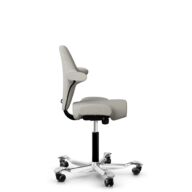 HÅG Capisco 8106 - Steelcut Trio 3 (Kvadrat) - Wool / Polyamide - STT213 - Light beige - Black - 265 mm (seat height 53-79cm) - Hard castors for soft floors thumbnail