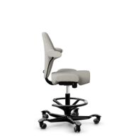 HÅG Capisco 8106 - Steelcut Trio 3 (Kvadrat) - Wool / Polyamide - STT213 - Light beige - Black - 265 mm (seat height 53-79cm) - Soft castors for hard floors thumbnail