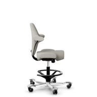 HÅG Capisco 8106 - Steelcut Trio 3 (Kvadrat) - Wol / Polyamide - STT213 - Light beige - Zwart - 265 mm (Zithoogte 53-79cm) - Zachte wielen t.b.v. harde vloeren thumbnail