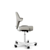 HÅG Capisco 8106 - Steelcut Trio 3 (Kvadrat) - Wool / Polyamide - STT213 - Light beige - White - 265 mm (seat height 53-79cm) - Hard castors for soft floors thumbnail