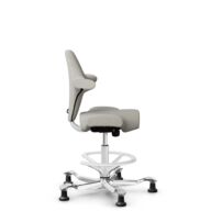 HÅG Capisco 8106 - Steelcut Trio 3 (Kvadrat) - Wool / Polyamide - STT213 - Light beige - White - 265 mm (seat height 53-79cm) - Glides thumbnail