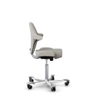HÅG Capisco 8106 - Steelcut Trio 3 (Kvadrat) - Wełna / Poliamid - STT213 - Light beige - Silver - 200 mm (seat height 46-64cm) - Soft castors for hard floors thumbnail
