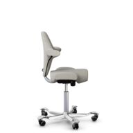 HÅG Capisco 8106 - Steelcut Trio 3 (Kvadrat) - Wool / Polyamide - STT213 - Light beige - Silver - 265 mm (seat height 53-79cm) - Hard castors for soft floors thumbnail