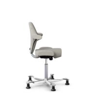 HÅG Capisco 8106 - Steelcut Trio 3 (Kvadrat) - Wolle / Polyamid - STT213 - Light beige - Silber - 265 mm (Sitzhöhe 53-79cm) - Bodengleiter thumbnail