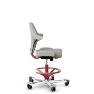 HÅG Capisco 8106 - Steelcut Trio 3 (Kvadrat) - Wool / Polyamide - STT213 - Light beige - Blush Rose - 200 mm (seat height 46-64cm) - Soft castors for hard floors thumbnail