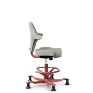 HÅG Capisco 8106 - Steelcut Trio 3 (Kvadrat) - Wol / Polyamide - STT213 - Light beige - Blush Rose - 265 mm (Zithoogte 53-79cm) - Glijdoppen thumbnail