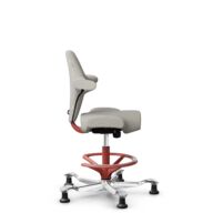 HÅG Capisco 8106 - Steelcut Trio 3 (Kvadrat) - Wool / Polyamide - STT213 - Light beige - Blush Rose - 265 mm (seat height 53-79cm) - Glides thumbnail
