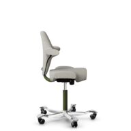 HÅG Capisco 8106 - Steelcut Trio 3 (Kvadrat) - Wool / Polyamide - STT213 - Light beige - Moss Grey - 150mm (seat height 40–55cm) - Soft castors for hard floors thumbnail