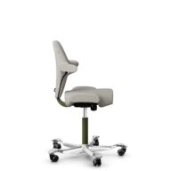 HÅG Capisco 8106 - Steelcut Trio 3 (Kvadrat) - Wool / Polyamide - STT213 - Light beige - Moss Grey - 265 mm (seat height 53-79cm) - Hard castors for soft floors thumbnail